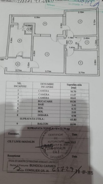 Tomis 3 - City Mall - Apartament cu 3 camere confort 1, situat la etaj 1