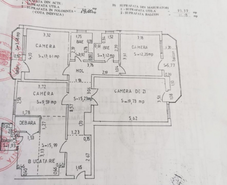 ICIL- Apartament decomandat cu 4 camere, 2 bai, 2 balcoane.