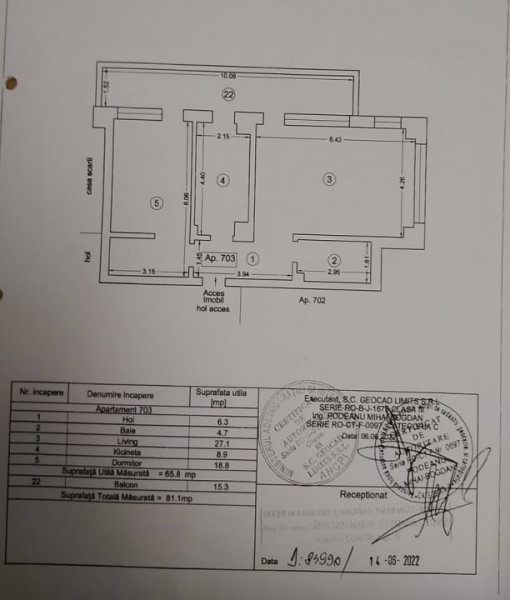 Apartament deosebit cu vedere la mare situat in Statiunea Mamia.