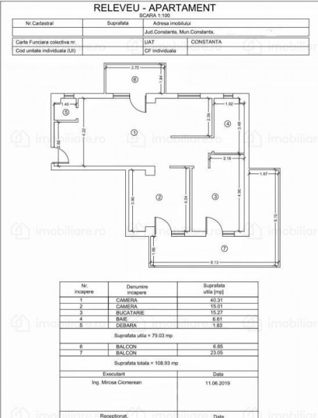 Tomis Plus  - Apartament cu 3 camere in Complex Georgia Residence