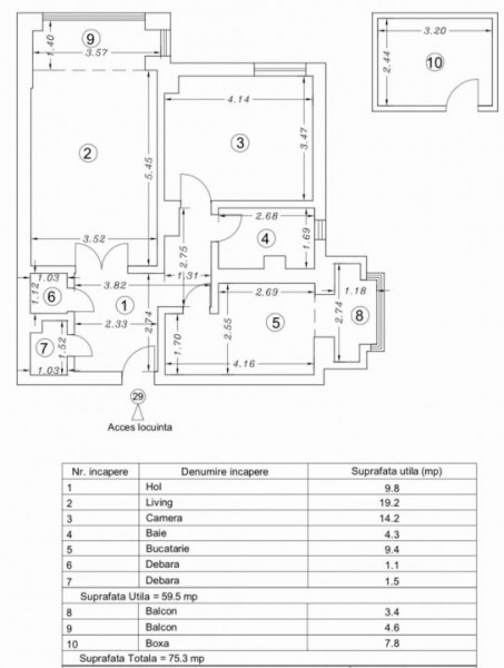 Tomis 3 - Tabacarie - Vanzare apartament deosebit cu 2 camere