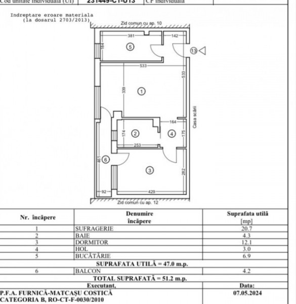 Tomis Plus - Apartament cu 2 camere confort 1, etaj 2.