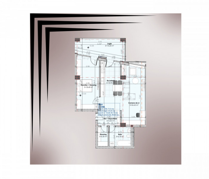 Tomis Nord-Perpetum III-Direct  dezvoltator! Apartament cu 2 camere, bloc nou.