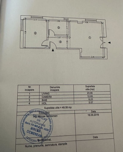 Tomis Plus  - Apartament 2 camere decomandat, parter.