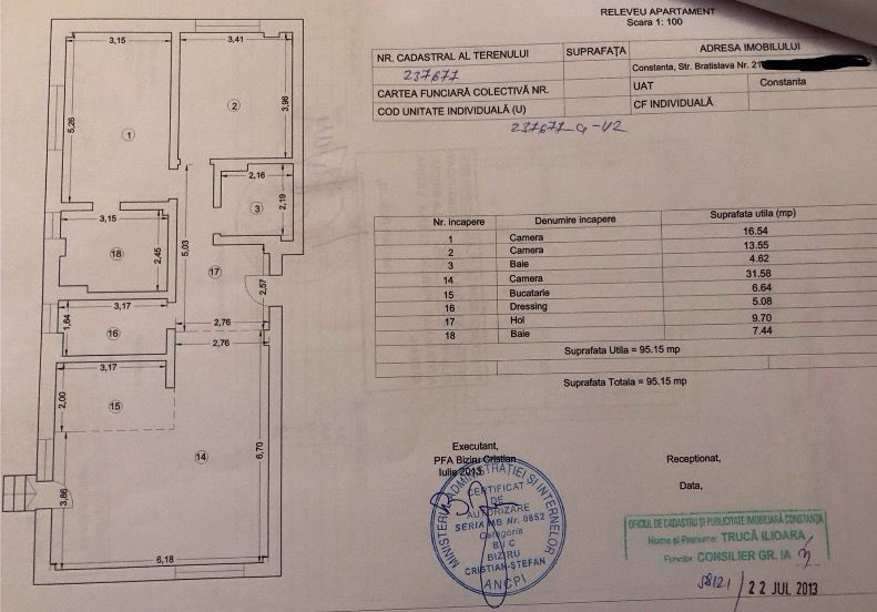 Tomis Plus  - Apartament cu 3 camere , parter cu curte proprie.