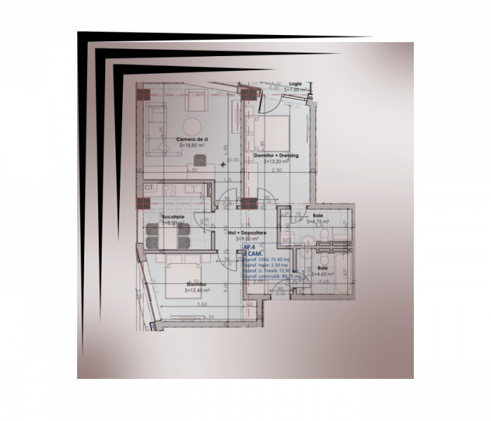 Tomis Nord-Perpetum III - Direct Dezvoltator ! - 3 camere decomandate, bloc nou.