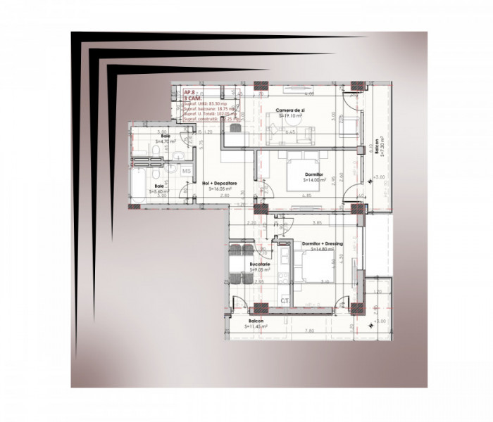 Tomis Nord - Perpetum III - Direct Dezvoltator - 3 camere decomandate, bloc nou.