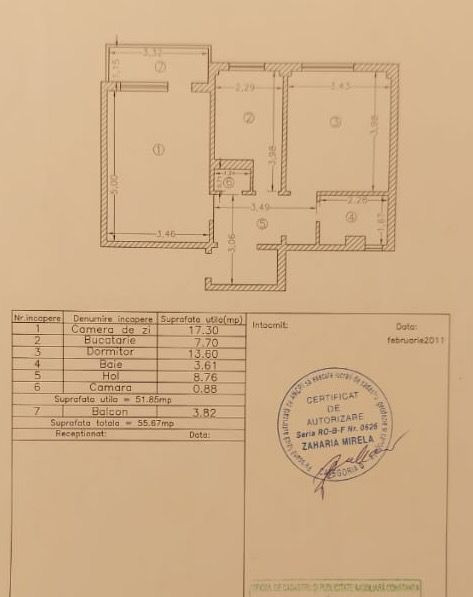 Tomis Nord Boema apartament 2 camere decomandat