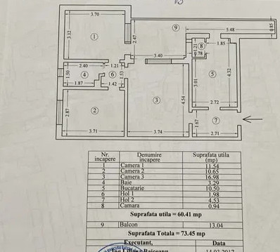 Tomis III / City Mall - Apartament cu 3 camere, renovat complet.