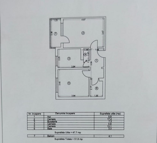 Tomis 3 - apartament 2 camere decomandat renovat nou