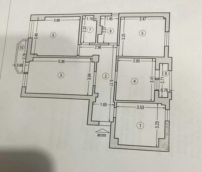 FAR - vedere spre port, Apartament de 4 camere decomandate, 88 mp