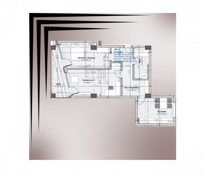 Tomis Nord-Perpetum III- Direct dezvoltator! Apartament cu 2 camere,  bloc nou.