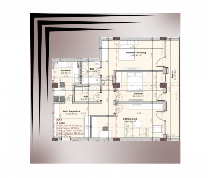 Tomis Nord-Perpetum III -Direct dezvoltator! Apartament cu 3 camere,  bloc nou.