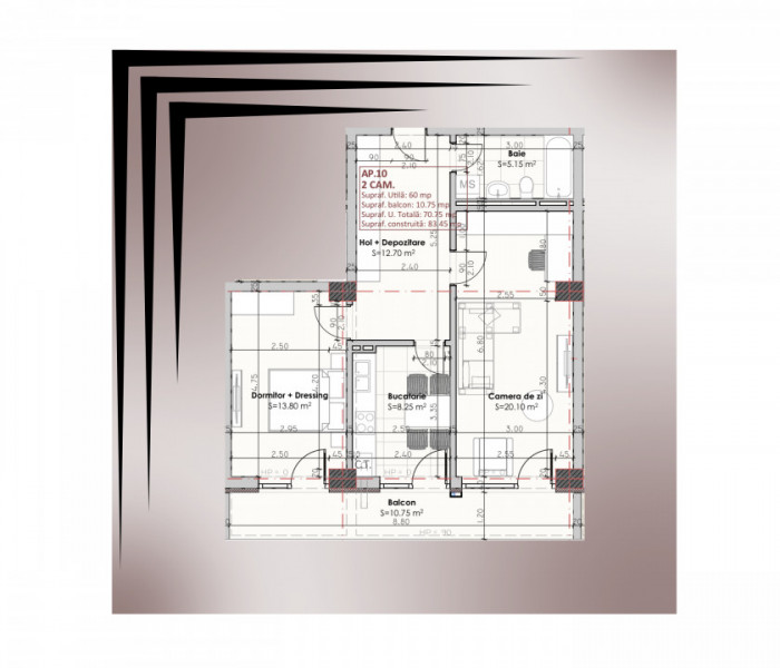 Tomis Nord-Perpetum III- Direct dezvoltator! Apartament cu 2 camere,  bloc nou.