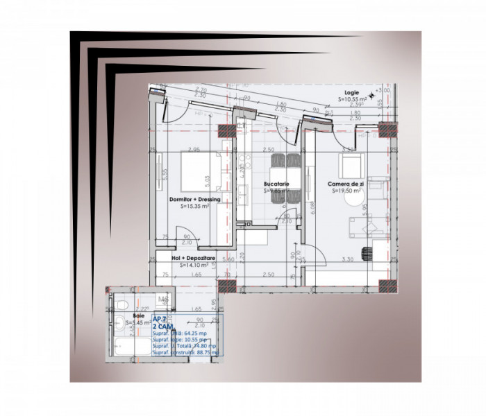 Tomis Nord-Perpetum III-Direct  dezvoltator! Apartament cu 2 camere, bloc nou.