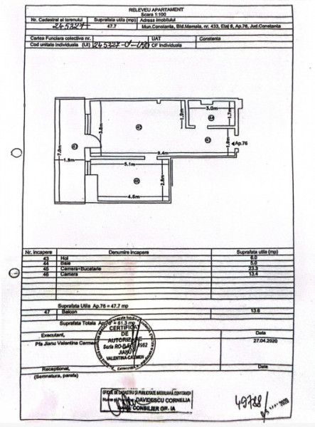 STATIUNEA MAMAIA - Apartament cu 2 camere mobilat si utilat complet.