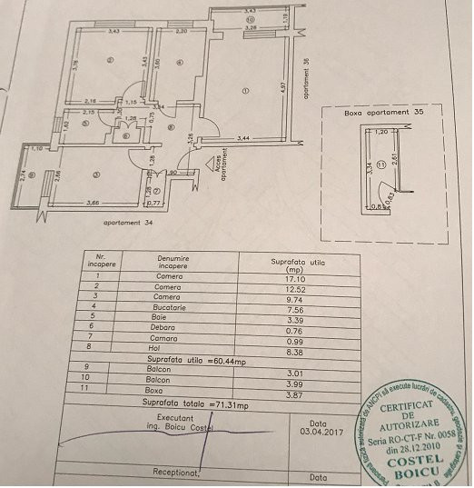 Tomis Nord - Vanzare apartament 3 camere decomandate