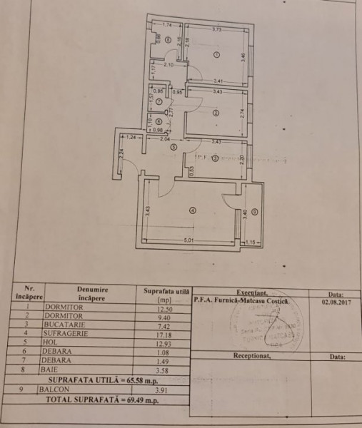 Casa de Cultura - Vanzare apartament de 3 camere decomandat